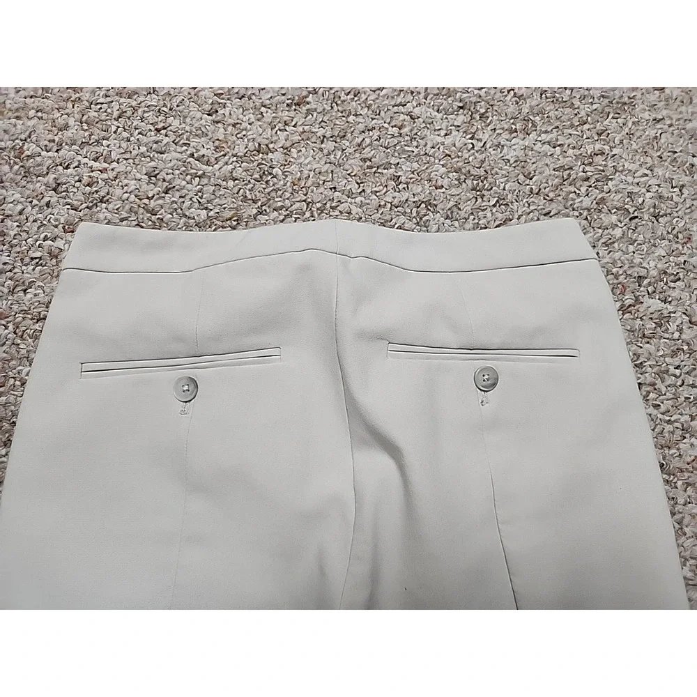 Vince Stitch Front /Back Seam Ponte Stretch Ankle Pant Size 0 Beige